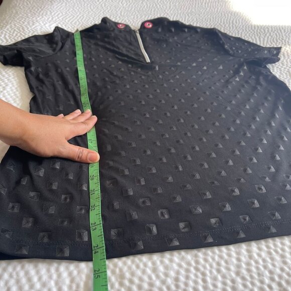 Jamie Sadock Women's Tshirt Black Tee Mock neck Shirt Short Sleeves Top Size M - Picture 8 of 10